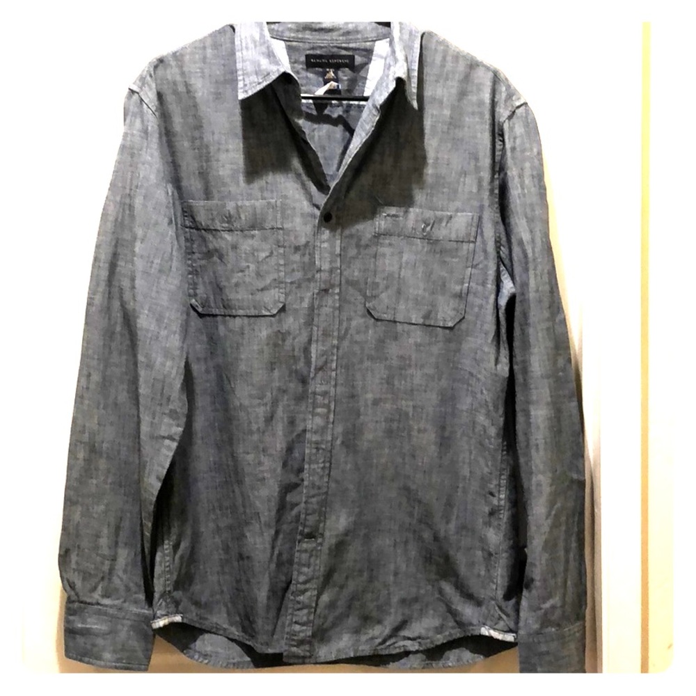 Banana Republic, dry cleaned. Men’s button up